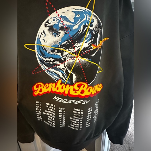 New Benson Boone 2024 Fireworks and rollerblades tour hoodie - Picture 5 of 7